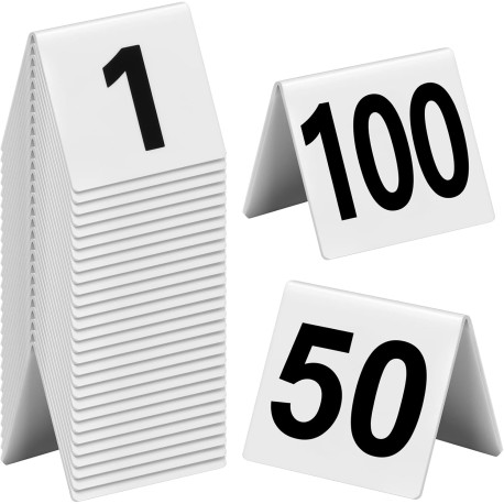100 Pcs Acrylic Table Numbers