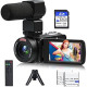 Video Camera, 1080P 30MP Camcorder IR Night Vision