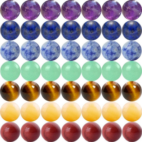 7 Chakra Natural Stone Beads Mixed 100pcs 8mm