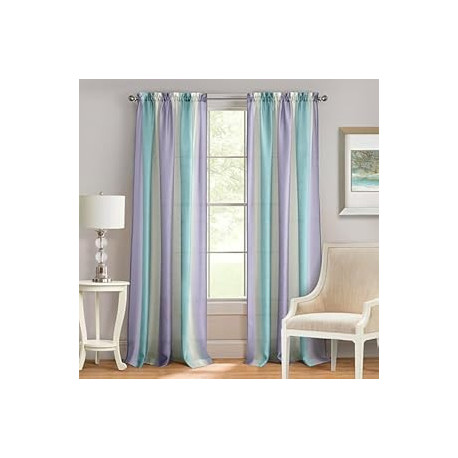 Spectrum Rod Pocket Panel Window Curtain - 50 Inch Width, 84 Inch Length
