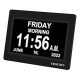 Custom Alarms Day Date Clock Wall Clock(7 Inches Black)