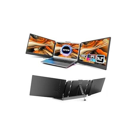 Laptop Screen Extender, 14.2" Portable Triple Monitor