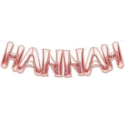 HANNAH Balloon Banner Big 16 Inch Rose Gold