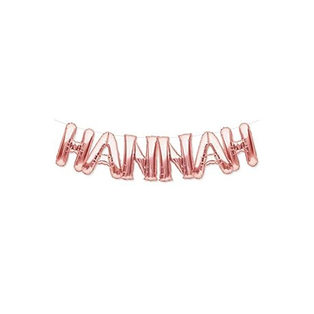 HANNAH Balloon Banner Big 16 Inch Rose Gold