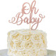 1 Pack Oh Baby Cake Topper Rose Gold Glitter Baby