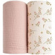 Muslin Swaddle Blankets for Boys Girls, 2 Pack