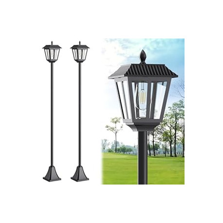 68" Solar Lamp Post Light Outdoor
