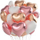 Pink Heart Balloons 12Pcs