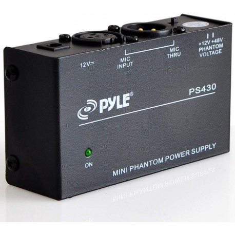 Power Supply - Selectable +12 / +48 Volt Regulated Single Channel Home Condenser Microphone Power Supply