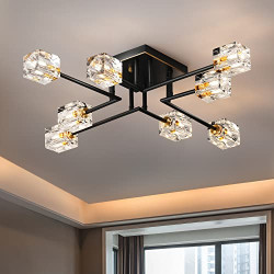 8-Lights Semi Flush Mount Ceiling Light Fixture