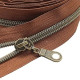 Antique Brass Metallic Nylon Coil Zippers
