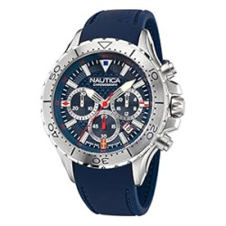 Nautica Men's NST Chrono Blue Silicone