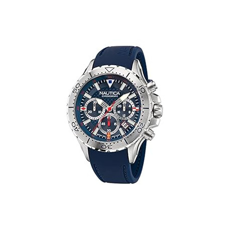 Nautica Men's NST Chrono Blue Silicone