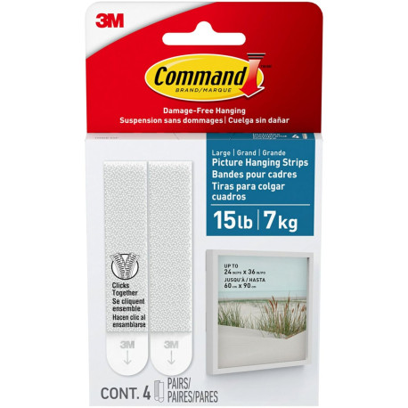 Strips for Bathroom, 4 Pairs (8 Command Strips)