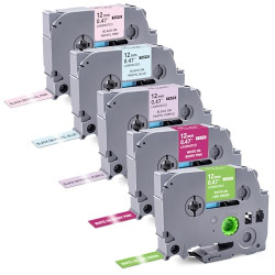 5-Pack PTD210 Label Maker Tape Replacement