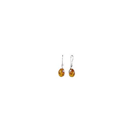 Sterling Silver and Baltic Honey Amber Earrings