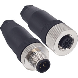 M12 5 Pin Male & Female Socket Panel Aviation Wire Connector