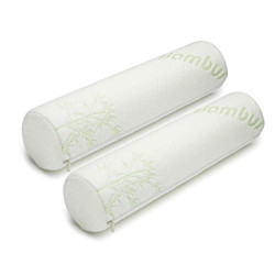 2 Pack Cervical Neck Roll Memory Foam Pillow