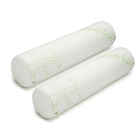 2 Pack Cervical Neck Roll Memory Foam Pillow