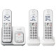 3 Cordless Handsets - KX-TGD633W (White/Silver)