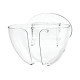 Cup Wall Mount Kitchen Sink Bar Soap Holder - 2.5" x 3.5" x 6", Clear