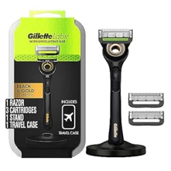 GilletteLabs with Exfoliating Bar by Gillette Mens Razor, 5 Bladed Razor