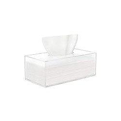Acrylic Tissue Box Holder & Cover Clear Rectangular