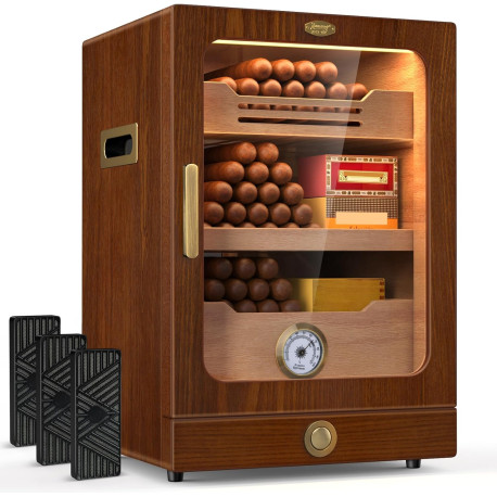 Cigar humidor, desktop cigar humidor cabinet