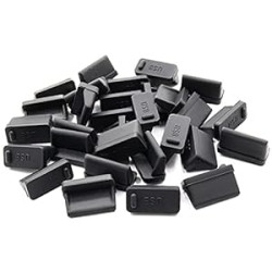 30 Pcs Silicone USB Cap Port Cover Anti Dust Protector