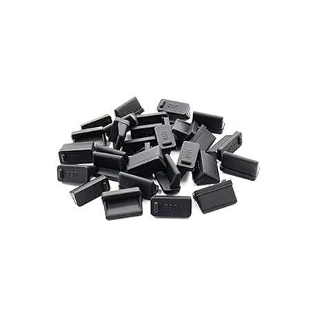 30 Pcs Silicone USB Cap Port Cover Anti Dust Protector
