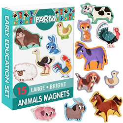 FARM animal magnets -real LARGE fridge magnets