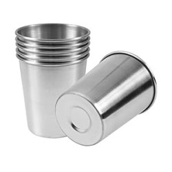 6 Pack 8 Ounce 230ml Stainless Steel Cups Shatterproof