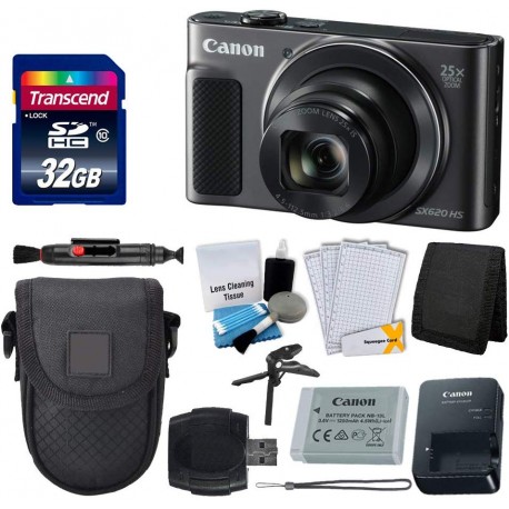Canon PowerShot SX620 HS Digital Camera (Black) with accesories