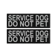Set of 2 Reflective Service Dog DO NOT PET Removable Patches