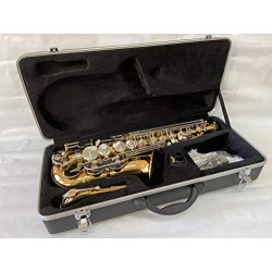 Gold Alto Saxophone With Silver Plated Key Sax