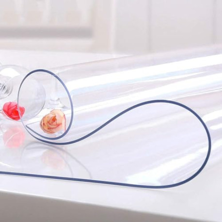 1.5mm Thick Clear PVC Table Cover Protector - 20 x 36 Inch Rectangular
