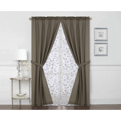 84" Window Curtain Panel 6-Piece Set