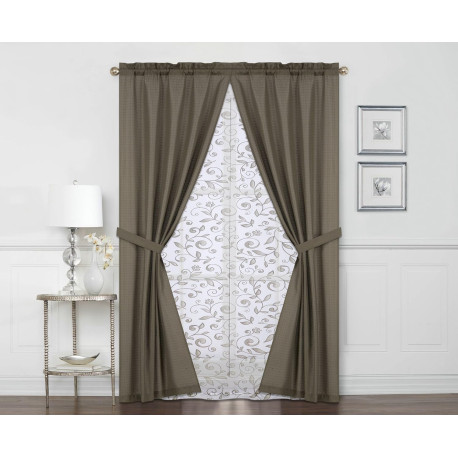 84" Window Curtain Panel 6-Piece Set