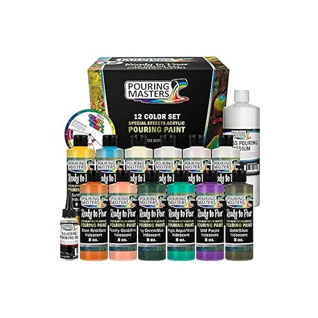Pouring Masters 12-Color Ready-to-Pour Acrylic Pouring Paint Set