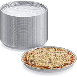 Pack of 12 Disposable Round Foil Pizza Pans
