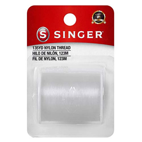 Singer Clear Invisible Nylon Sewing Thread, 135-Yard