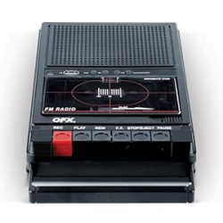 QFX RETRO-39 Portable Shoebox USB to Cassette Tape Recorder