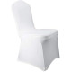 Flame Retardant Chair Covers Spandex Stretch Polyester Fabric White