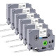 6 Pack Compatible with Brother P Touch Label Maker Tape Work