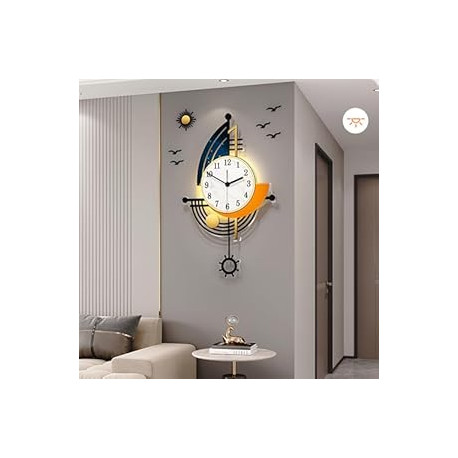 23" Round Analog Wall Clock for Living Room Decor