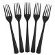 Black Plastic Forks 50 Pcs Black Forks Disposable Utensils
