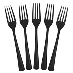Black Plastic Forks 50 Pcs Black Forks Disposable Utensils