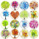 16pcs Beautiful Glass Refrigerator Magnets Fridge Stickers Funny