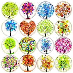 16pcs Beautiful Glass Refrigerator Magnets Fridge Stickers Funny