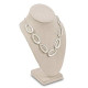 Necklaces Bust Mannequin, 6 3/8 W x 4 1/4 D x 10 H in, Tan Linen
